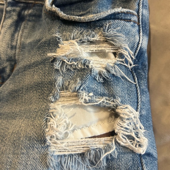 Flying Monkey Blue Distressed Jean Shorts Size 12 - Picture 5 of 14